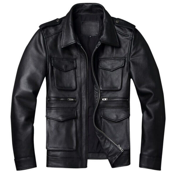 Genuine Cowhide Retro Rider Slim Fit Motorcycle Leather Jacket