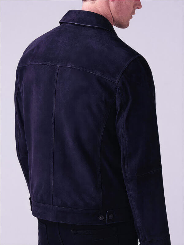 Genuine Suede Shirt Collar Native American Vintage Leather Jacket - Image 3