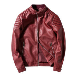 Biker Quilted Scooter Cafe Racer Leather Jacket