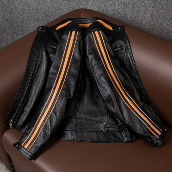 Crossover Rider Smooth Casual Sporty Leather Jacket - Image 3