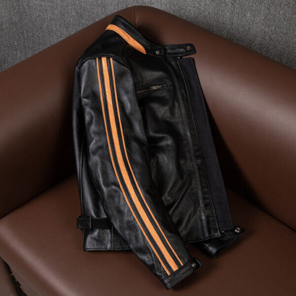 Crossover Rider Smooth Casual Sporty Leather Jacket - Image 4