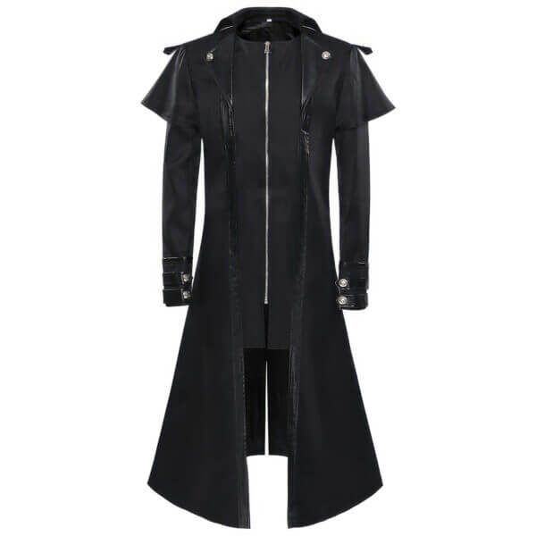 Gothic Victorin Steampunk Medieval Vintage Leather Duster