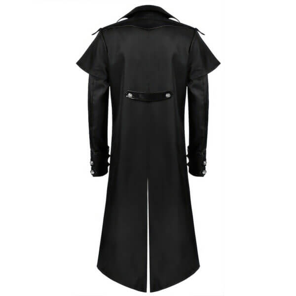 Gothic Victorin Steampunk Medieval Vintage Leather Duster - Image 2