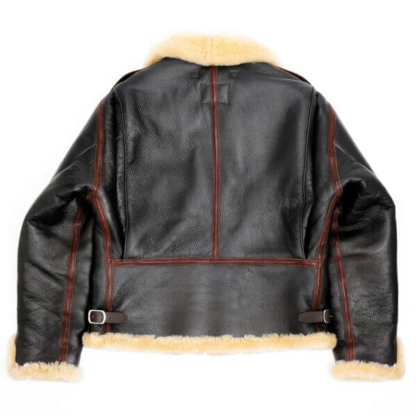 Men B6 Aviator Black Pilot Military USAF Vintage Leather Jacket - Image 2