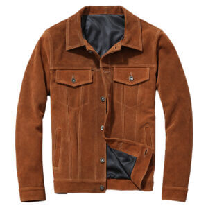 Trucker Western Fashionable Suede Leather Jacket
