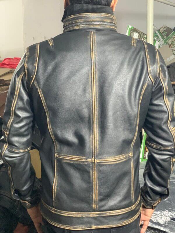 Vintage Black Cowhide Leather Jacket - Image 2