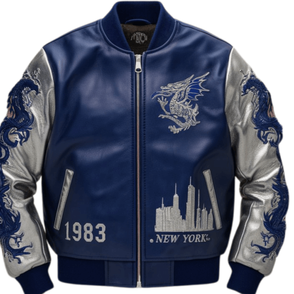 Jacketiry Dragon Embroidered Bomber Jacket