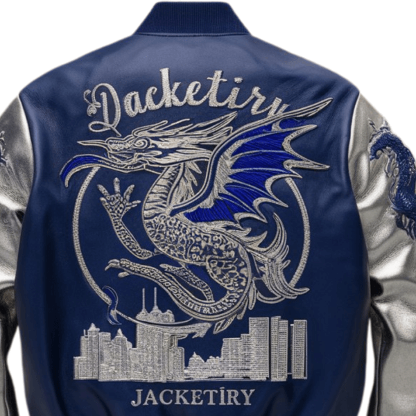 Jacketiry Dragon Embroidered Bomber Jacket - Image 2