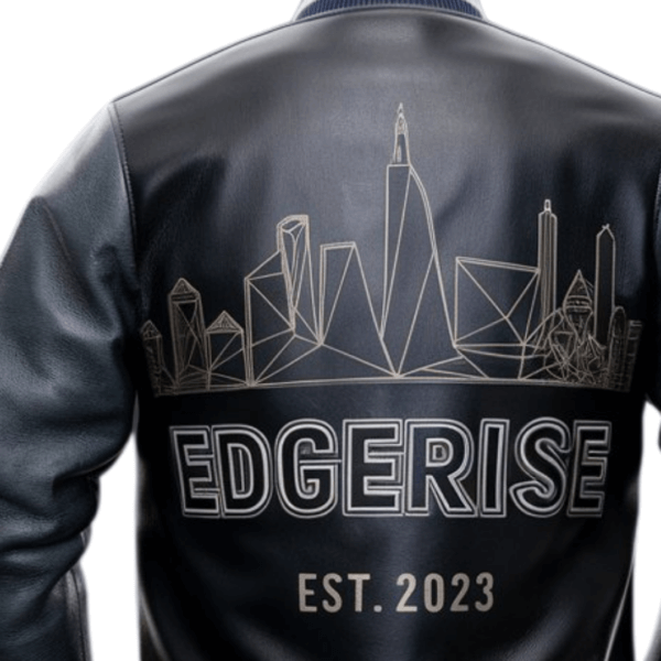 EdgeRise Geometric Leather Jacket - Image 2