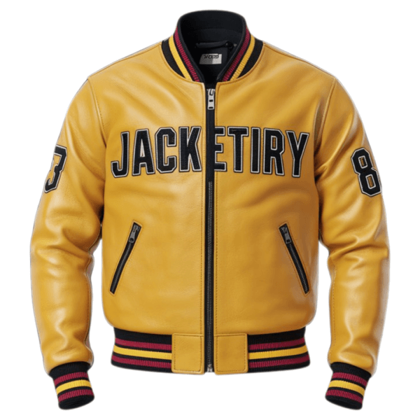 Jacketiry Bold Yellow Leather Jacket