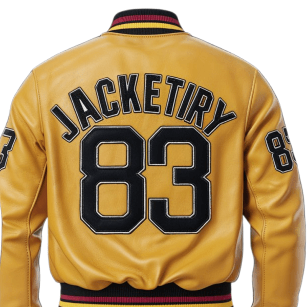 Jacketiry Bold Yellow Leather Jacket - Image 2