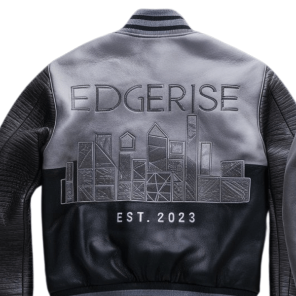 EdgeRise Geometric Leather Jacket - Image 2