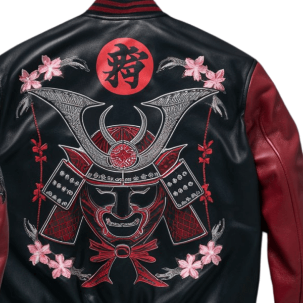 JACKER Samurai Dragon Leather Bomber Jacket - Image 2