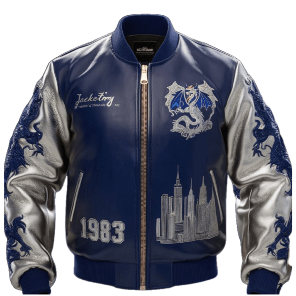 Jacketiry Dragon Embroidered Bomber Jacket
