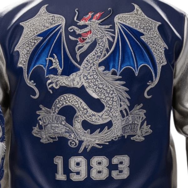 Jacketiry Dragon Embroidered Bomber Jacket - Image 2