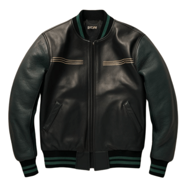 Revn Matte Black Motion Bomber Jacket