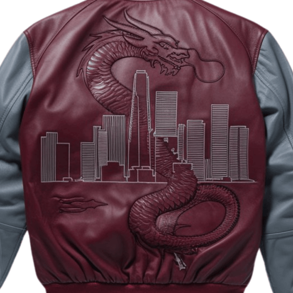 Crimson Cityscape Bomber - Image 2
