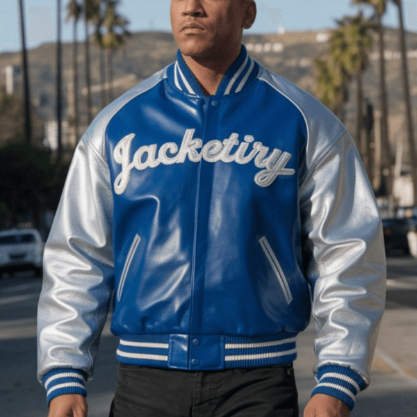 Cobalt & Silver LA Streets Bomber