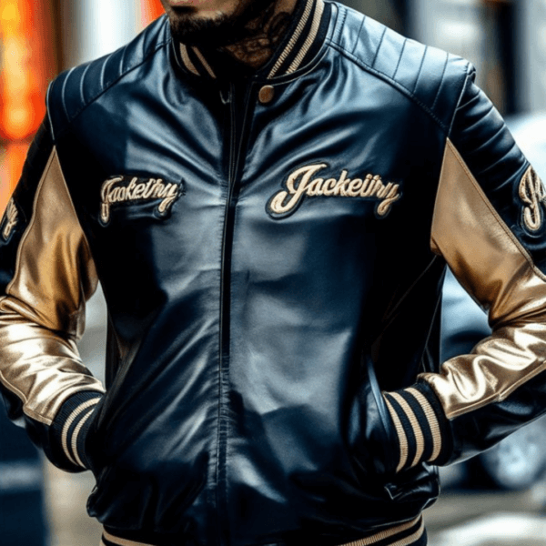 Midnight Black & Gold Unbreakable Bomber